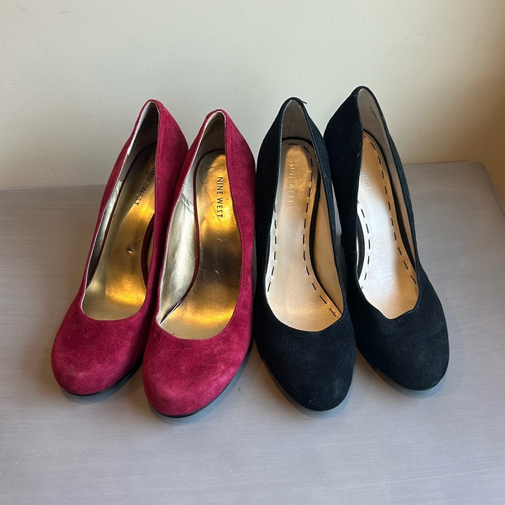 Bundle of women’s Nine West Suede Wedge Heels